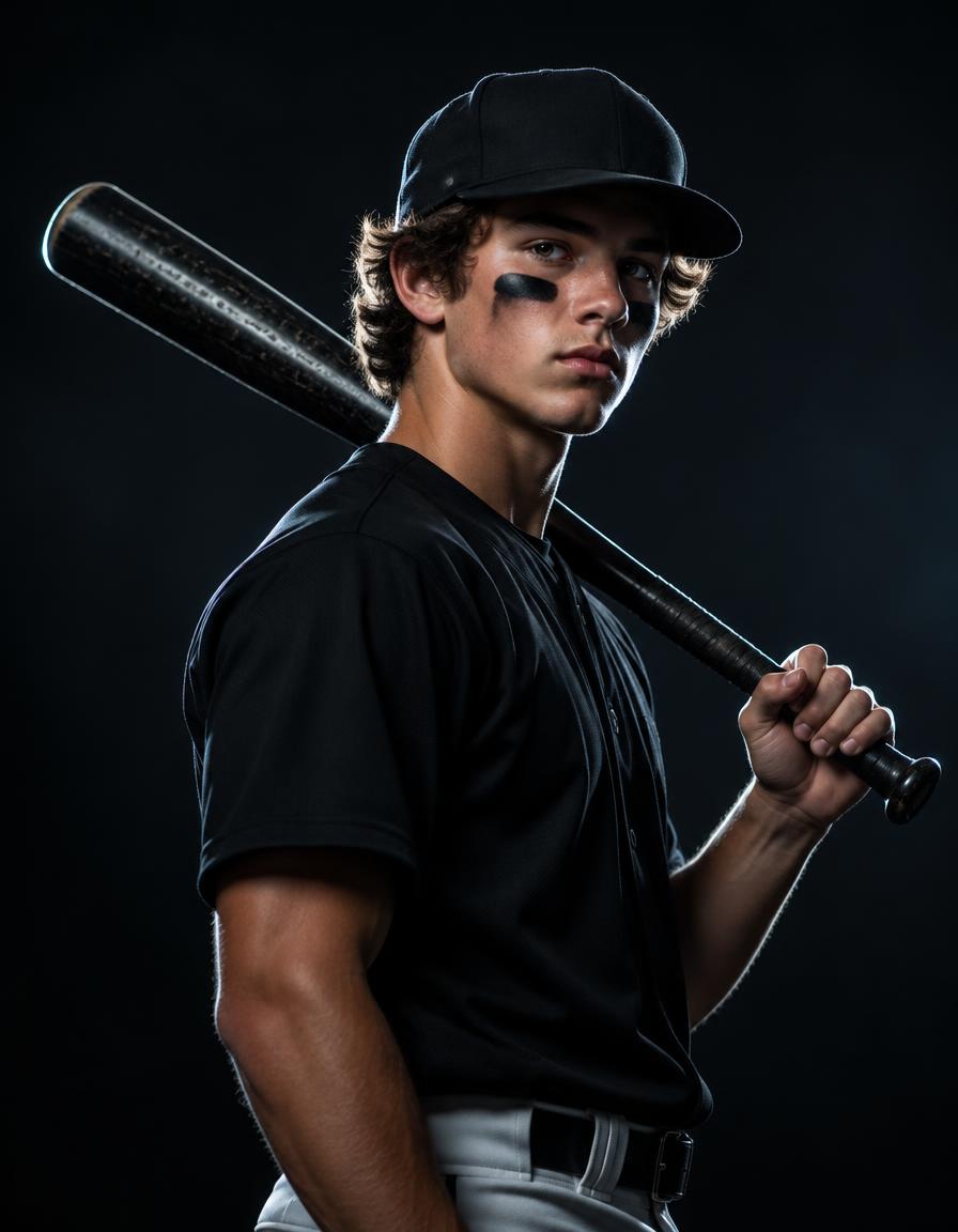 Player portrait with bat